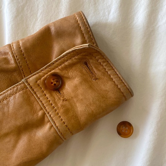 Leather camel motto jacket - Picture 10 of 10